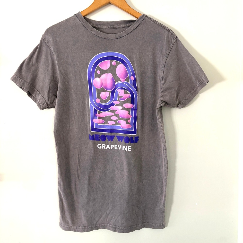 Meow Wolf Grapevine TX Graphic T Shirt Gray Adult Small‎ Art Installation Tee